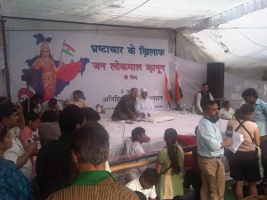 800px Anna Hazare hunger stike at jantar mantar 300x225 Bollywood’s Tryst with Anna Hazare’s Anti Corruption Movement 